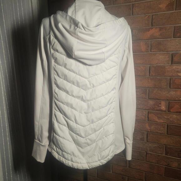 Gap Fit Hooded Women's White Jacket Performance Walking Running - Size M - Picture 5 of 9